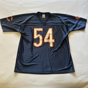 Chicago Bears Brian Urlacher 54 NFL Football Jersey 2XL Blue Orange